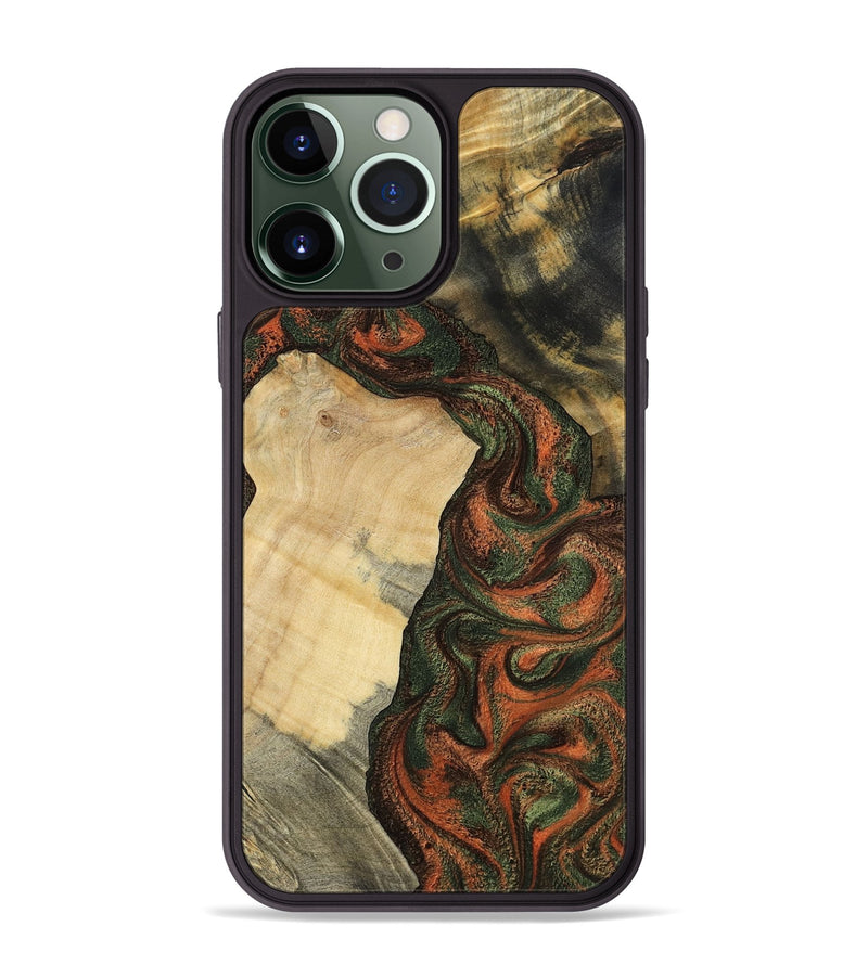 iPhone 13 Pro Max Wood Phone Case - Matilda (Green, 801351)