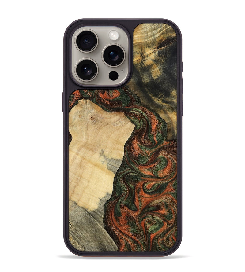 iPhone 15 Pro Max Wood Phone Case - Matilda (Green, 801351)
