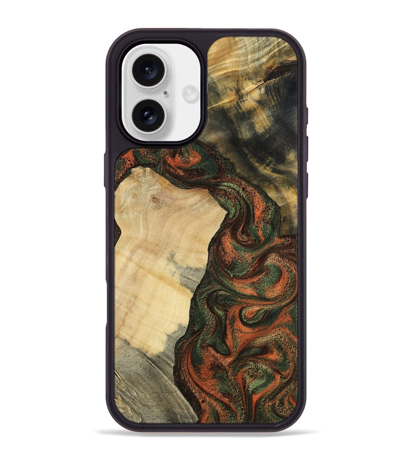 iPhone 16 Plus Wood Phone Case - Matilda (Green, 801351)