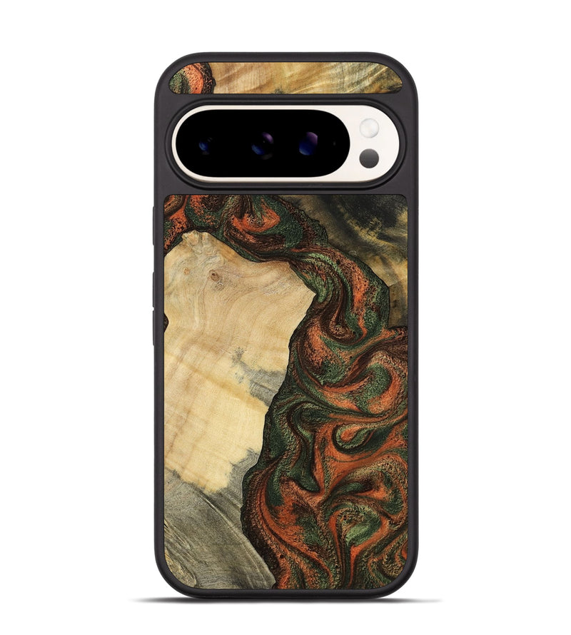 Pixel 9 Wood Phone Case - Matilda (Green, 801351)