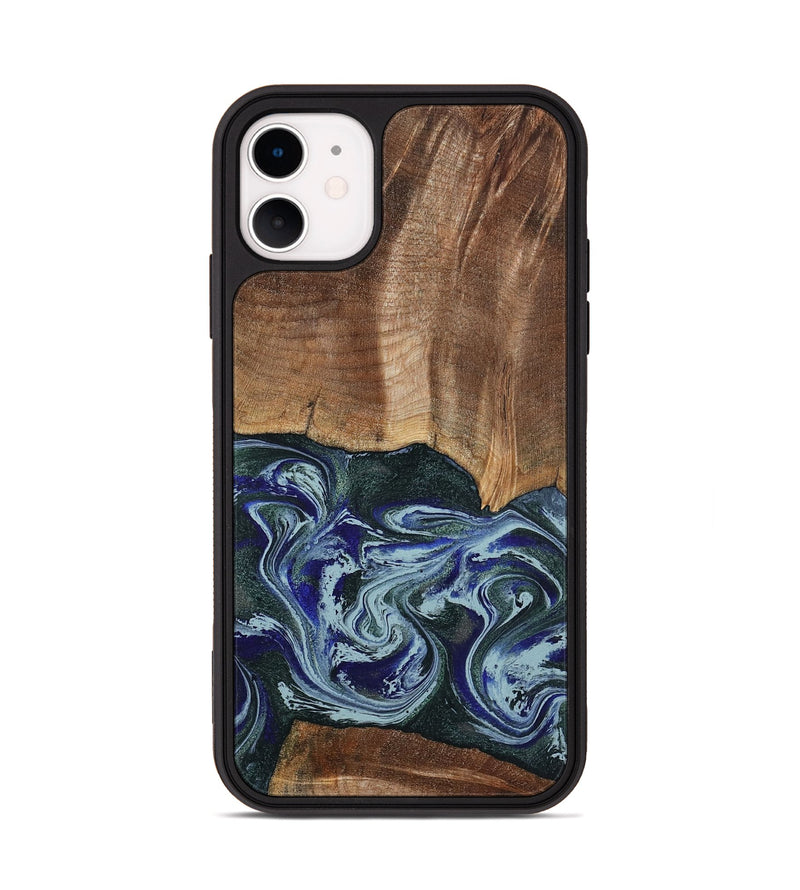 iPhone 11 Wood Phone Case - Koen (Green, 801352)