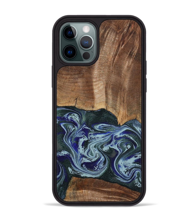 iPhone 12 Pro Max Wood Phone Case - Koen (Green, 801352)