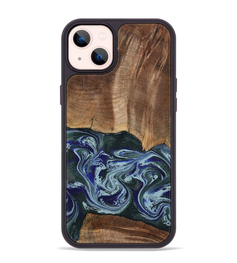 iPhone 14 Plus Wood Phone Case - Koen (Green, 801352)
