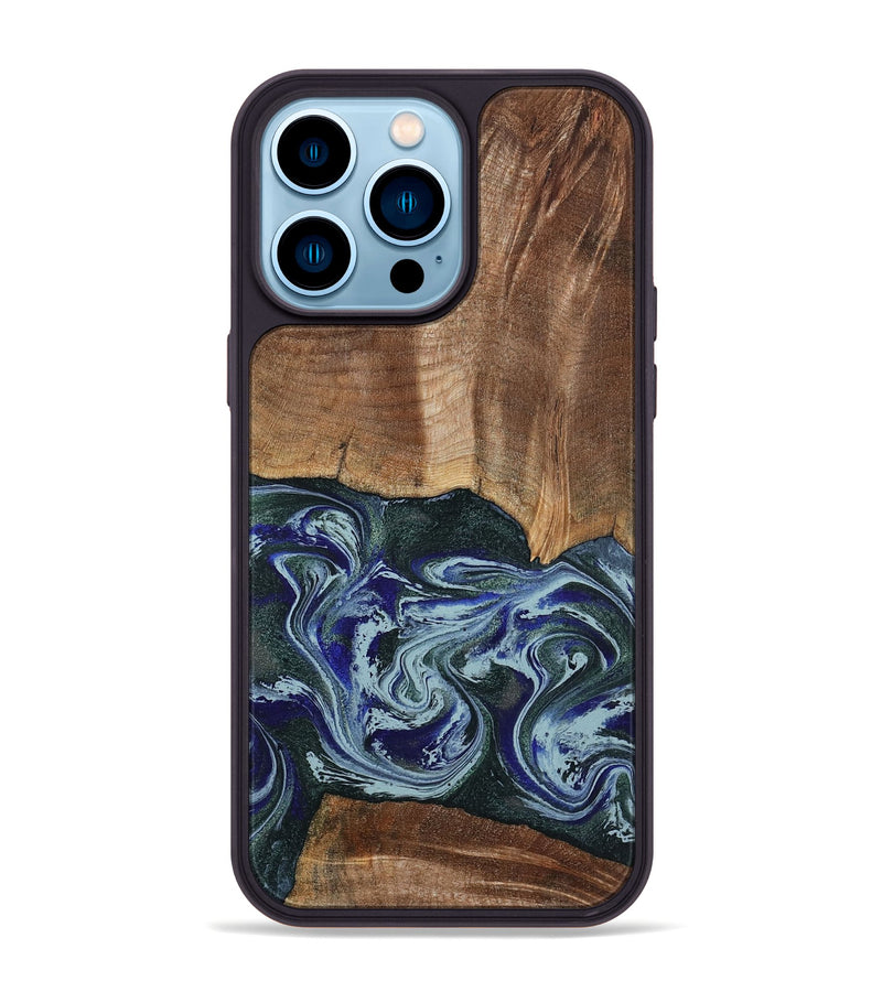 iPhone 14 Pro Max Wood Phone Case - Koen (Green, 801352)
