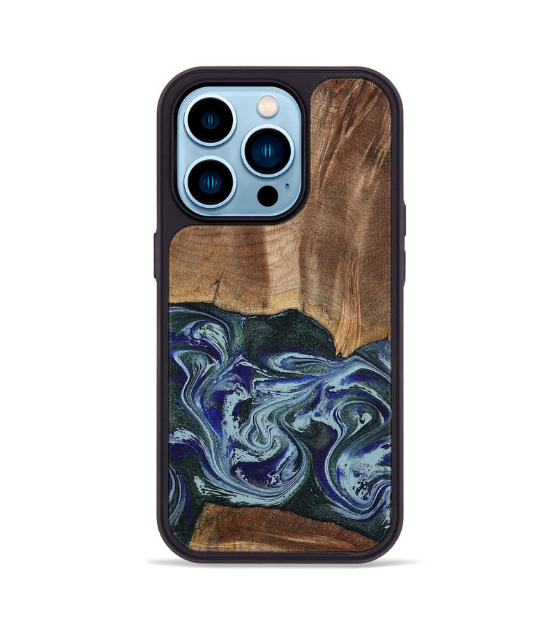 iPhone 14 Pro Wood Phone Case - Koen (Green, 801352)