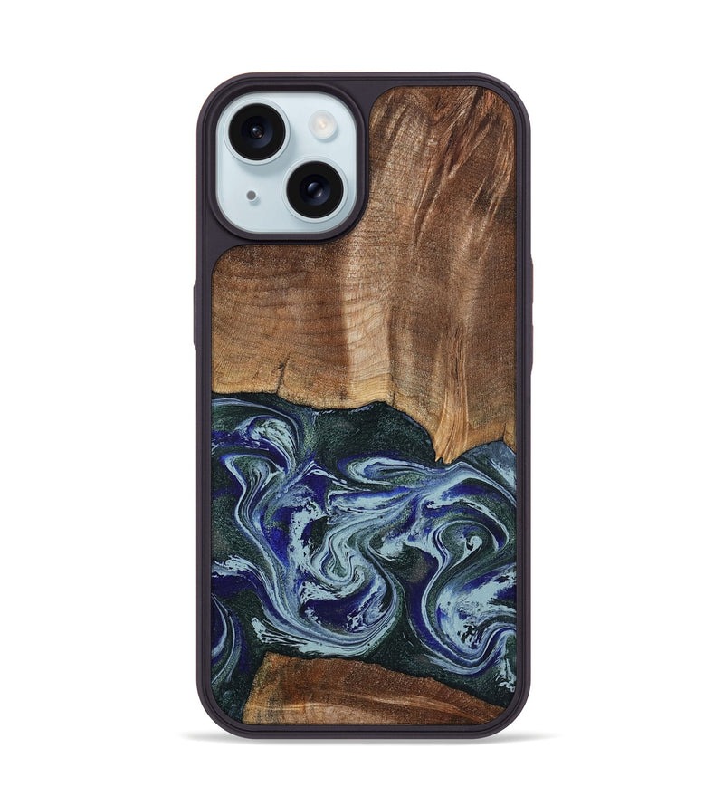 iPhone 15 Wood Phone Case - Koen (Green, 801352)