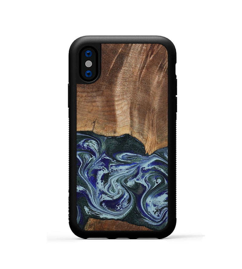 iPhone Xs Wood Phone Case - Koen (Green, 801352)