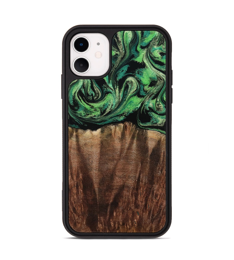 iPhone 11 Wood Phone Case - Genesis (Green, 801353)
