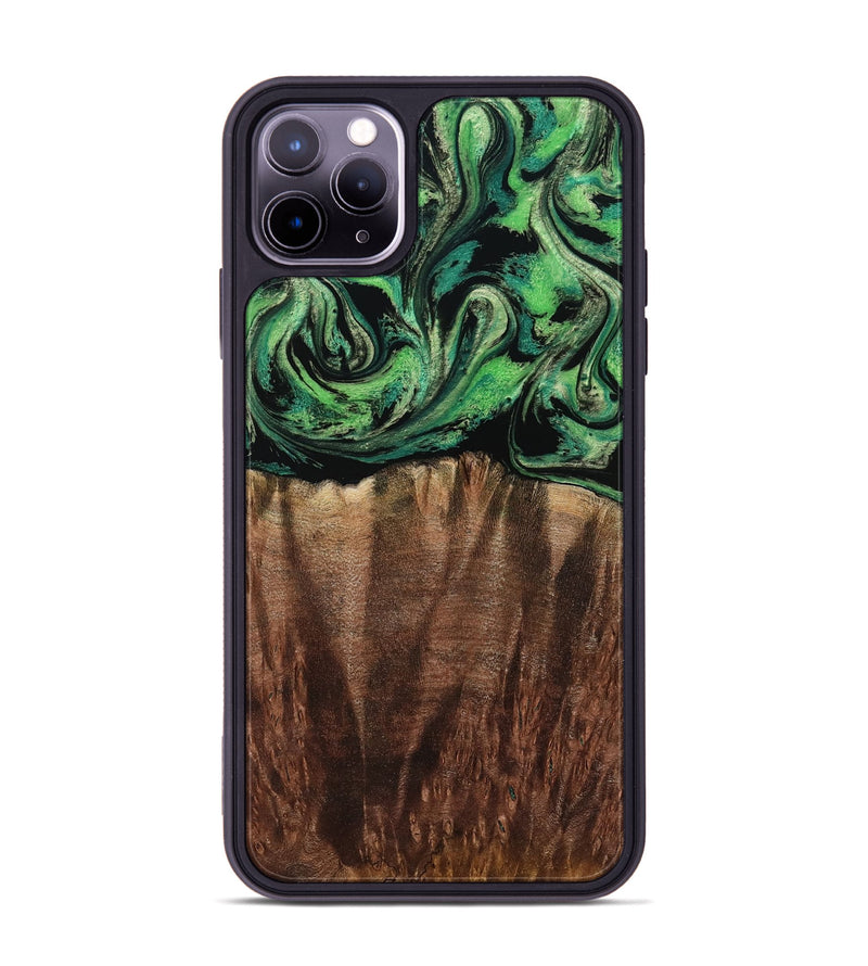 iPhone 11 Pro Max Wood Phone Case - Genesis (Green, 801353)
