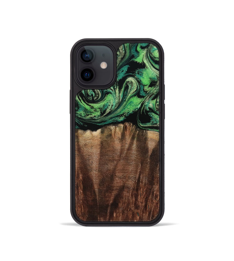 iPhone 12 mini Wood Phone Case - Genesis (Green, 801353)