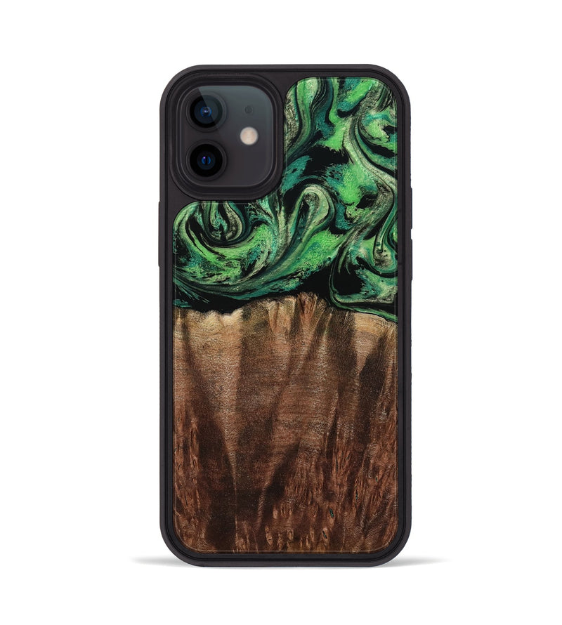 iPhone 12 Wood Phone Case - Genesis (Green, 801353)