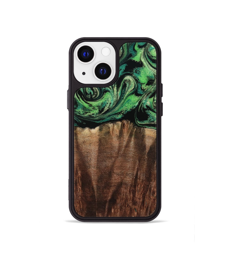 iPhone 13 mini Wood Phone Case - Genesis (Green, 801353)