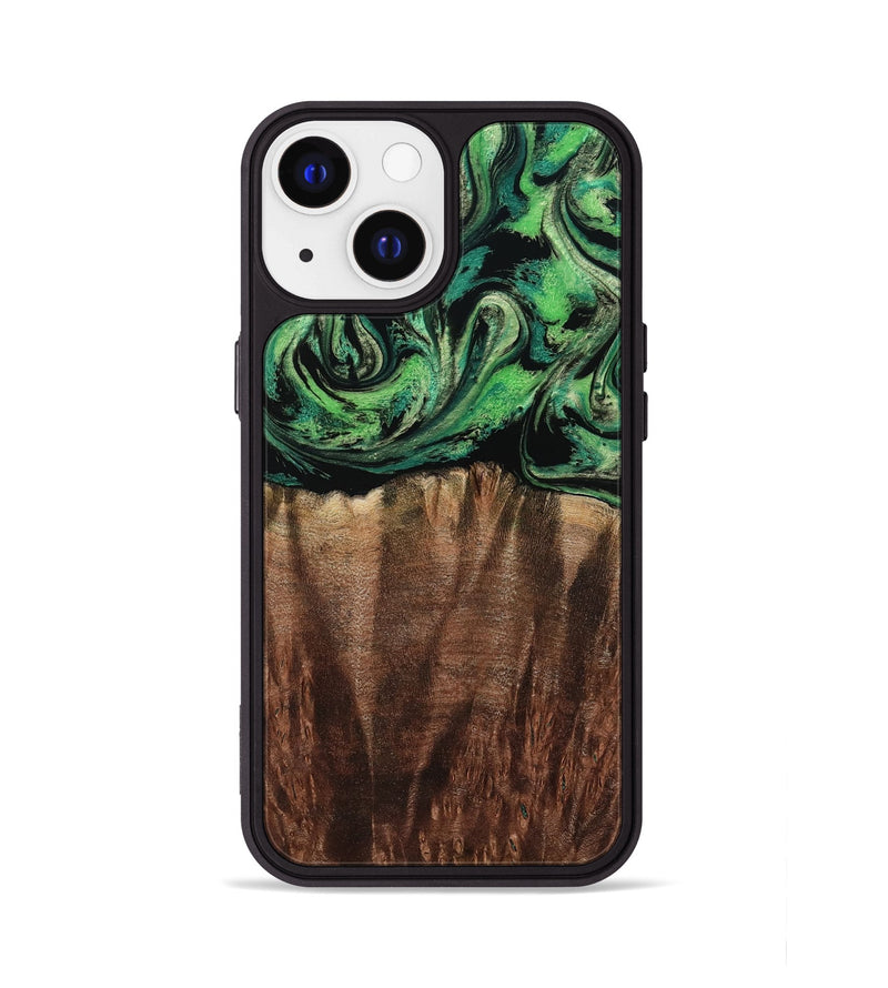 iPhone 13 Wood Phone Case - Genesis (Green, 801353)