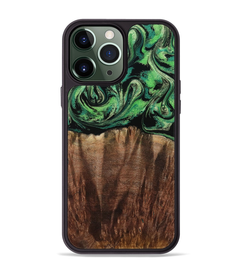 iPhone 13 Pro Max Wood Phone Case - Genesis (Green, 801353)