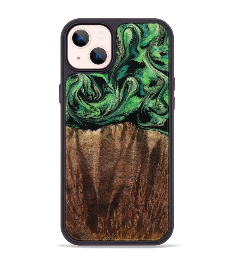 iPhone 14 Plus Wood Phone Case - Genesis (Green, 801353)