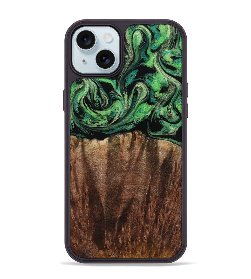 iPhone 15 Plus Wood Phone Case - Genesis (Green, 801353)