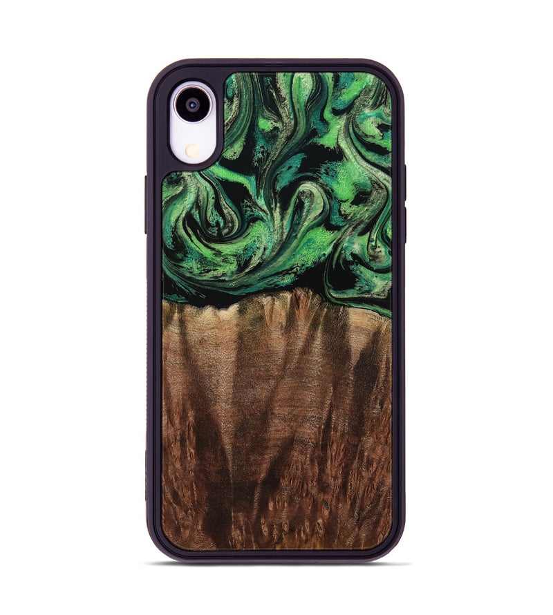 iPhone Xr Wood Phone Case - Genesis (Green, 801353)