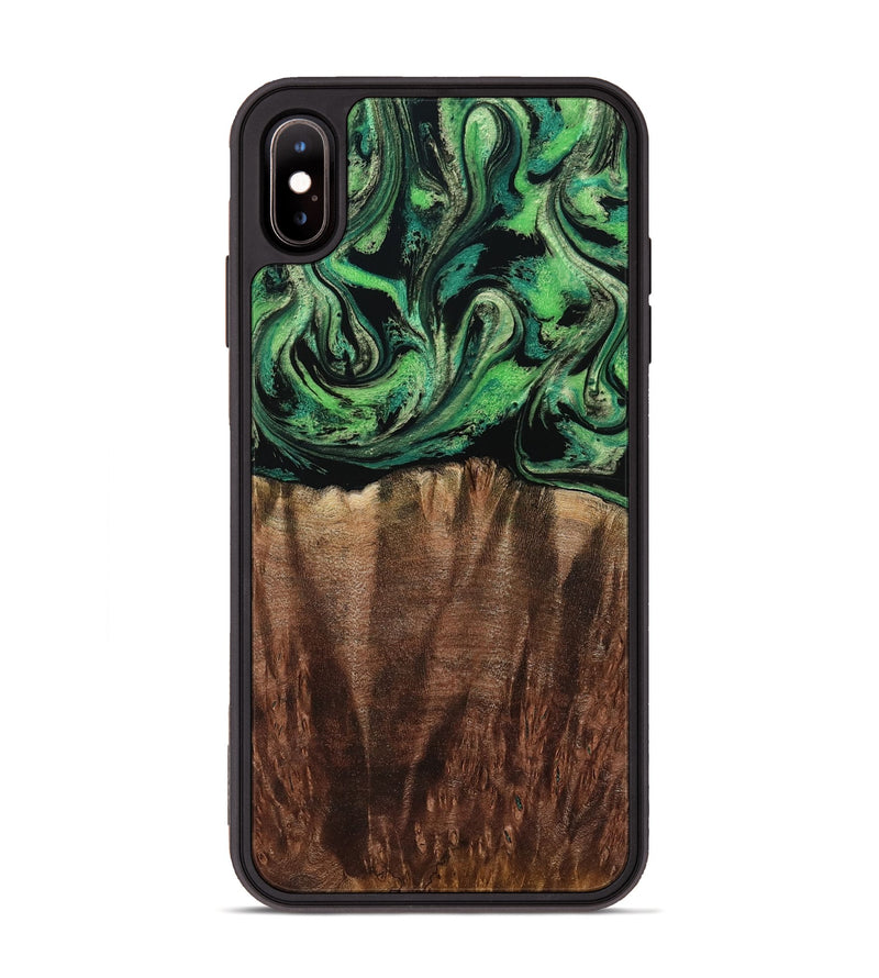 iPhone Xs Max Wood Phone Case - Genesis (Green, 801353)