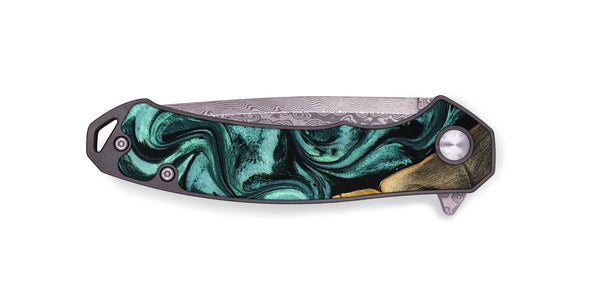 EDC Wood Pocket Knife - Karin (Green, 801354)