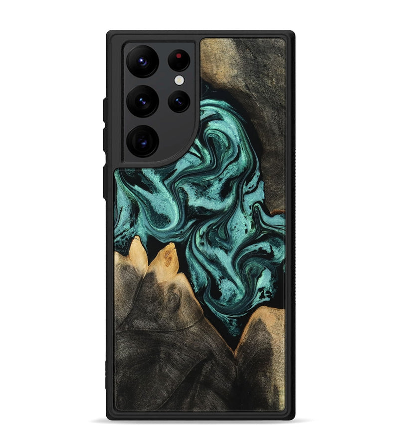 Galaxy S22 Ultra Wood Phone Case - Karin (Green, 801354)