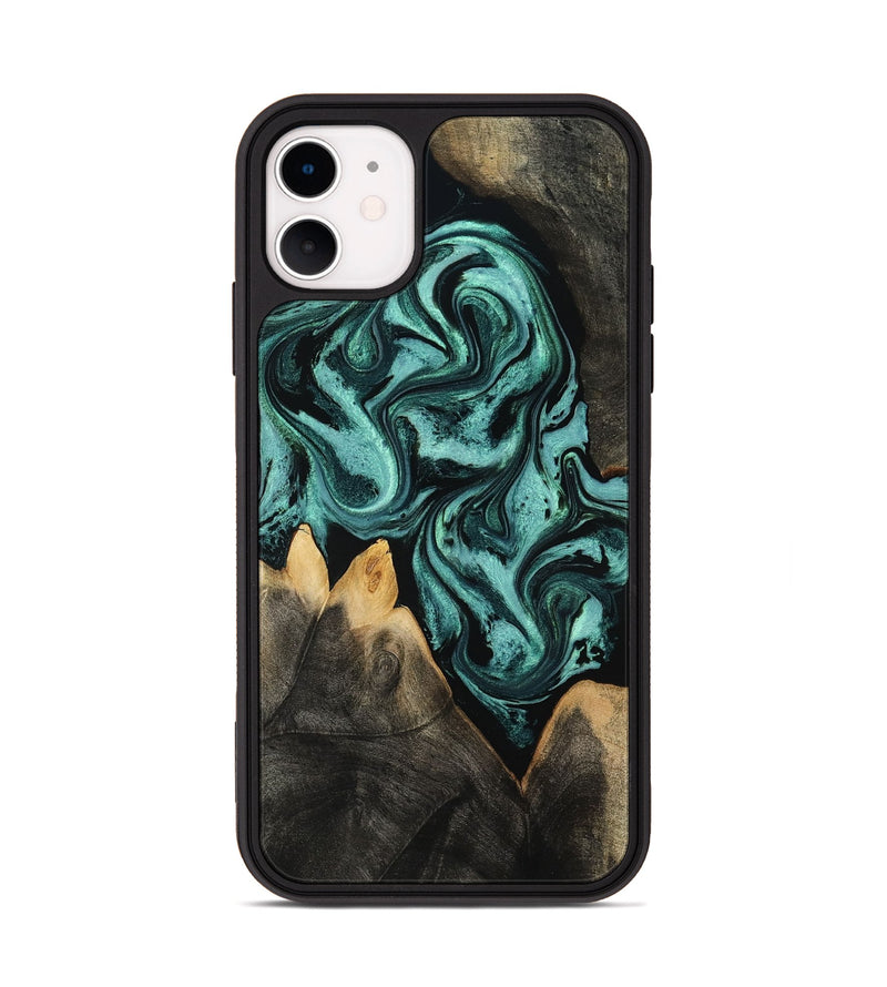 iPhone 11 Wood Phone Case - Karin (Green, 801354)