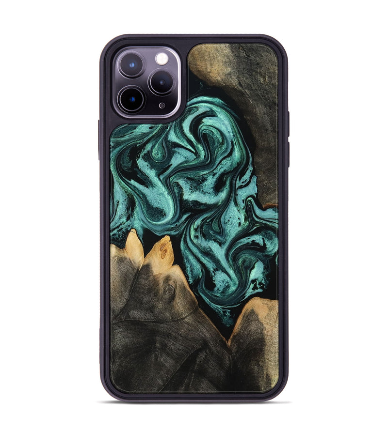 iPhone 11 Pro Max Wood Phone Case - Karin (Green, 801354)