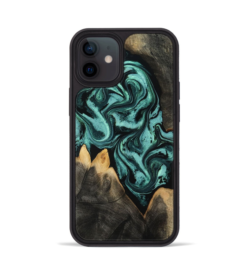 iPhone 12 Wood Phone Case - Karin (Green, 801354)
