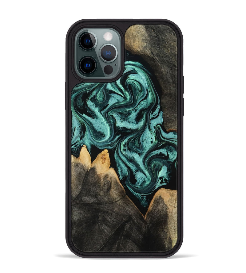 iPhone 12 Pro Max Wood Phone Case - Karin (Green, 801354)