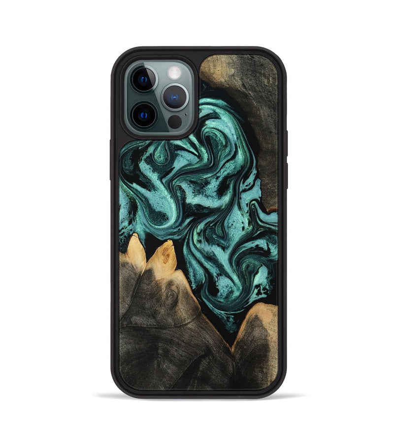 iPhone 12 Pro Wood Phone Case - Karin (Green, 801354)