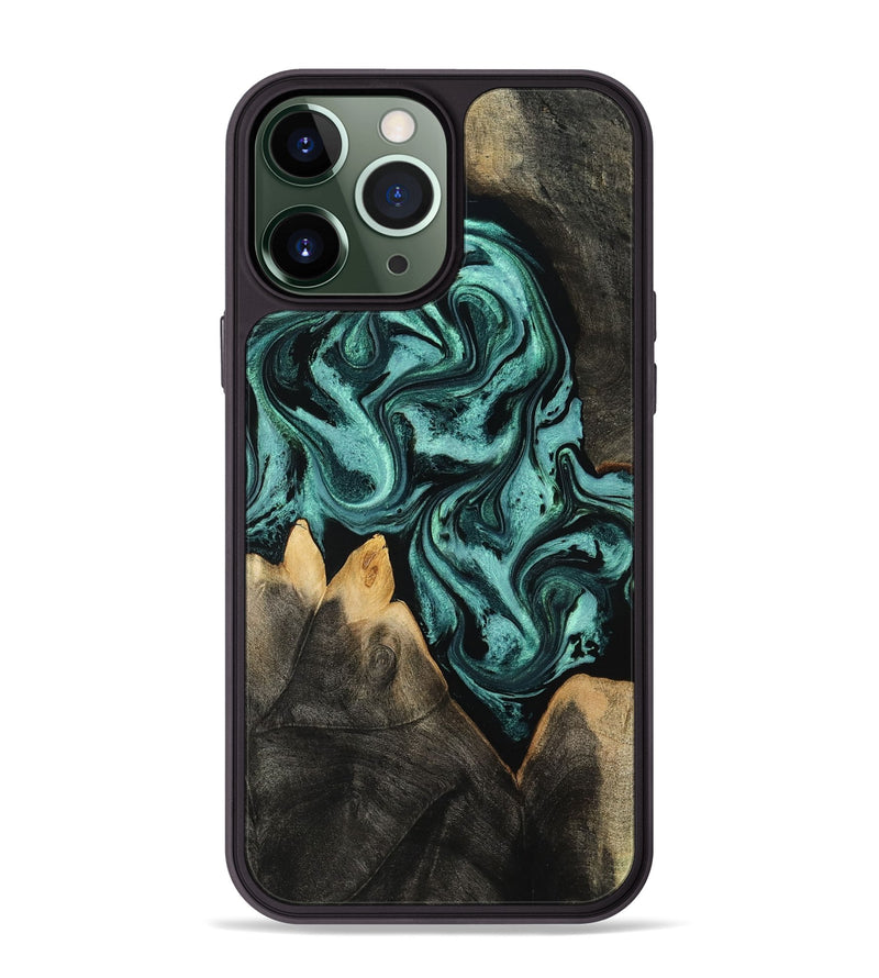 iPhone 13 Pro Max Wood Phone Case - Karin (Green, 801354)