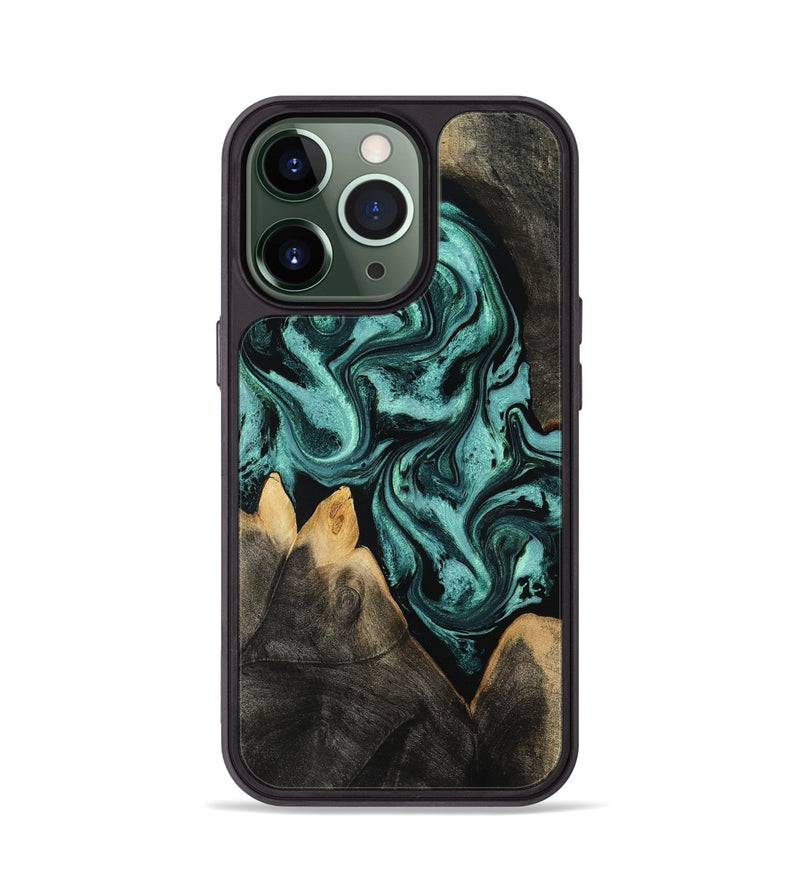 iPhone 13 Pro Wood Phone Case - Karin (Green, 801354)