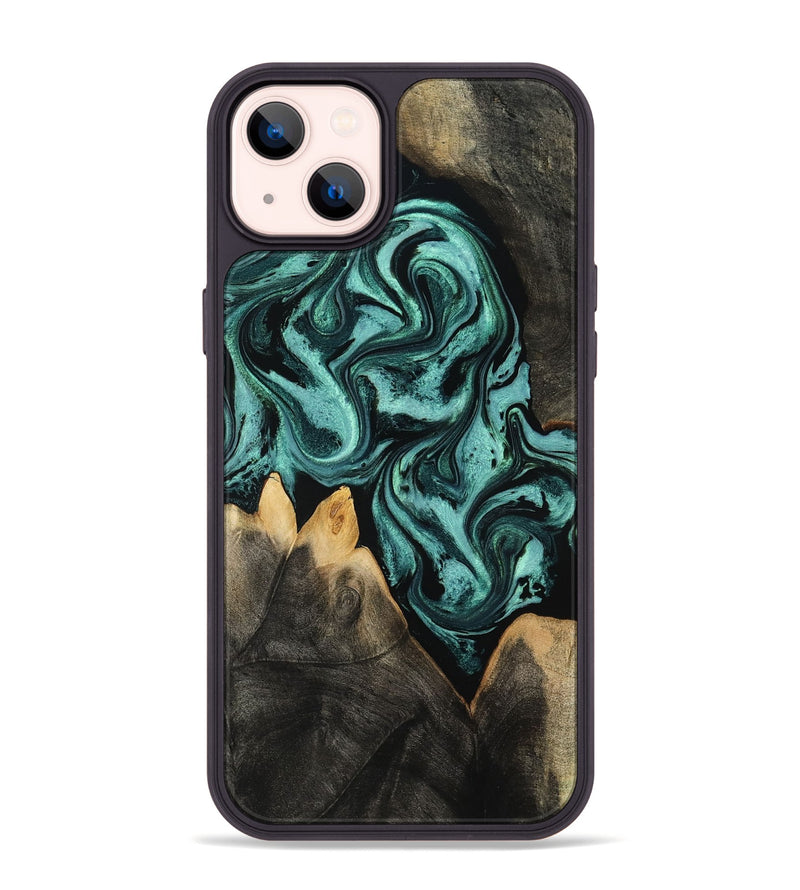 iPhone 14 Plus Wood Phone Case - Karin (Green, 801354)
