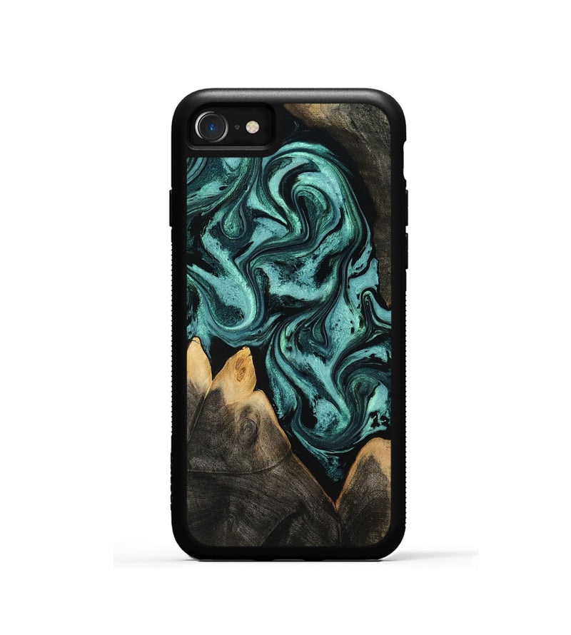 iPhone SE Wood Phone Case - Karin (Green, 801354)