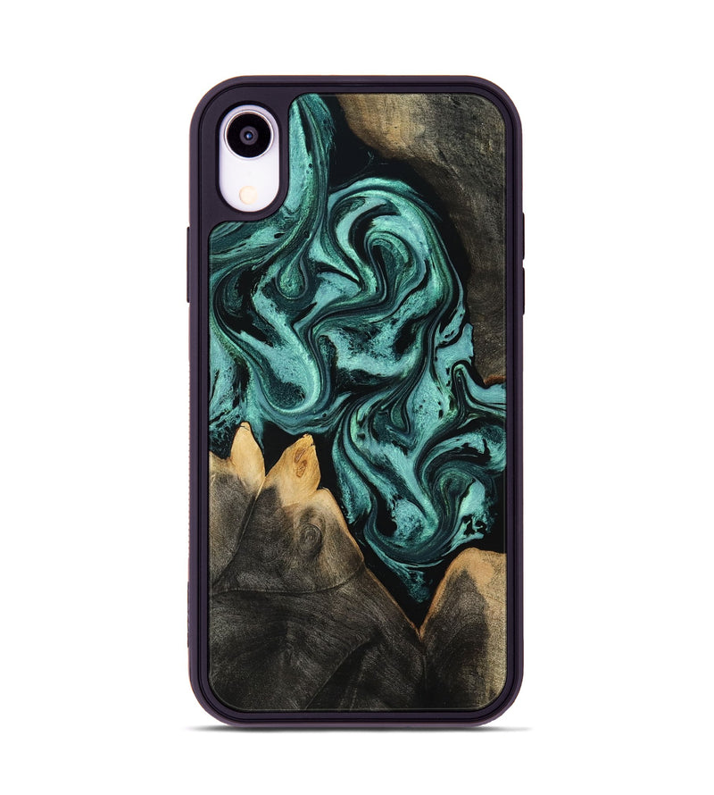 iPhone Xr Wood Phone Case - Karin (Green, 801354)
