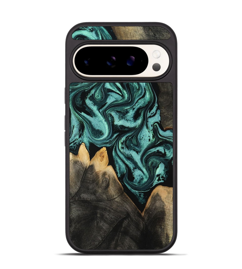 Pixel 9 Wood Phone Case - Karin (Green, 801354)