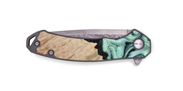 EDC Wood Pocket Knife - Kadeem (Green, 801356)