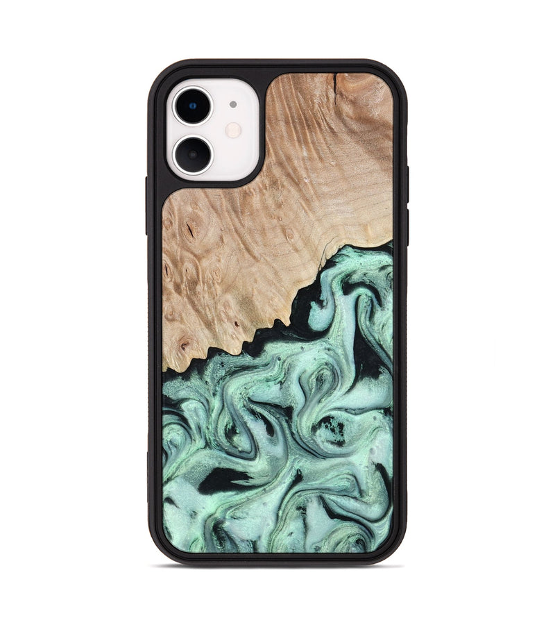 iPhone 11 Wood Phone Case - Kadeem (Green, 801356)