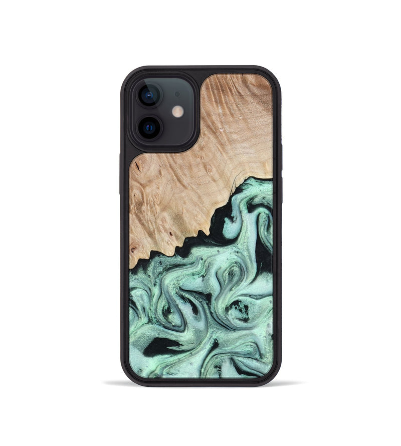 iPhone 12 mini Wood Phone Case - Kadeem (Green, 801356)