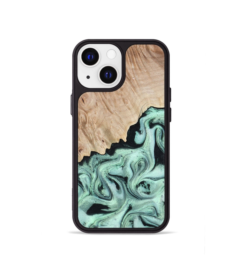 iPhone 13 mini Wood Phone Case - Kadeem (Green, 801356)