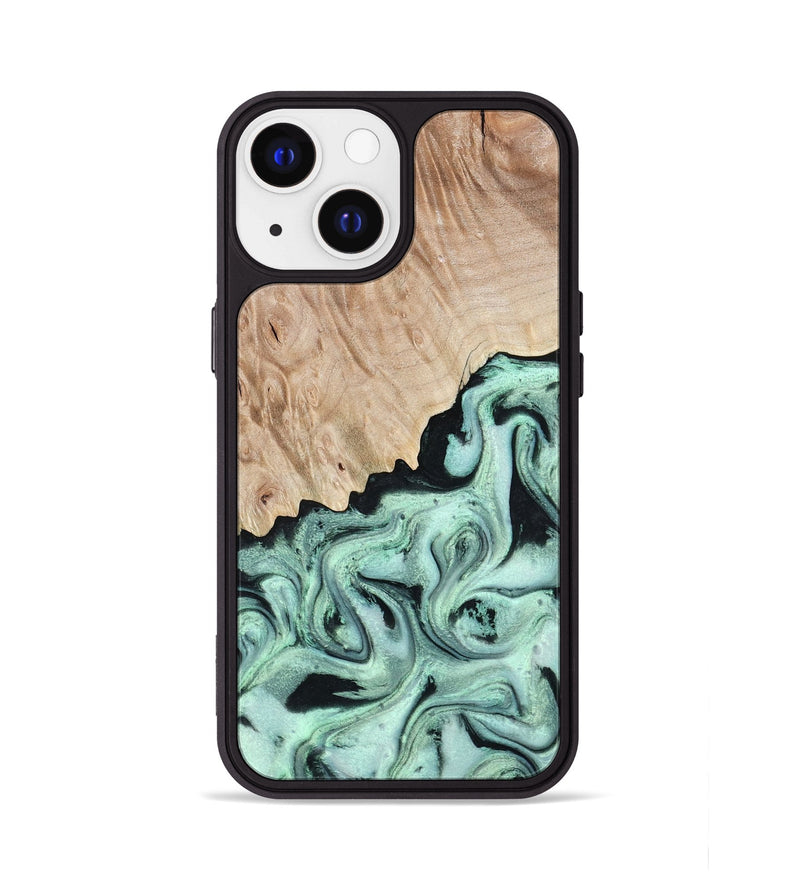iPhone 13 Wood Phone Case - Kadeem (Green, 801356)