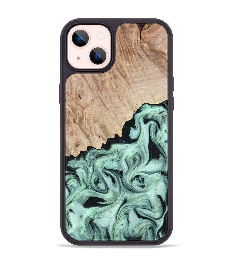 iPhone 14 Plus Wood Phone Case - Kadeem (Green, 801356)