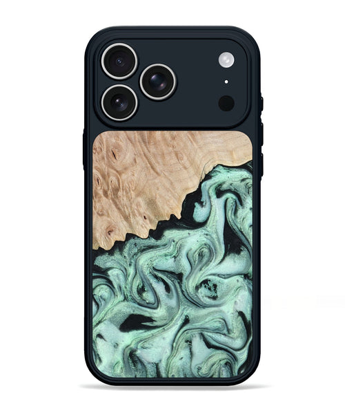 iPhone 17 Pro Max Wood Phone Case - Kadeem (Green, 801356)