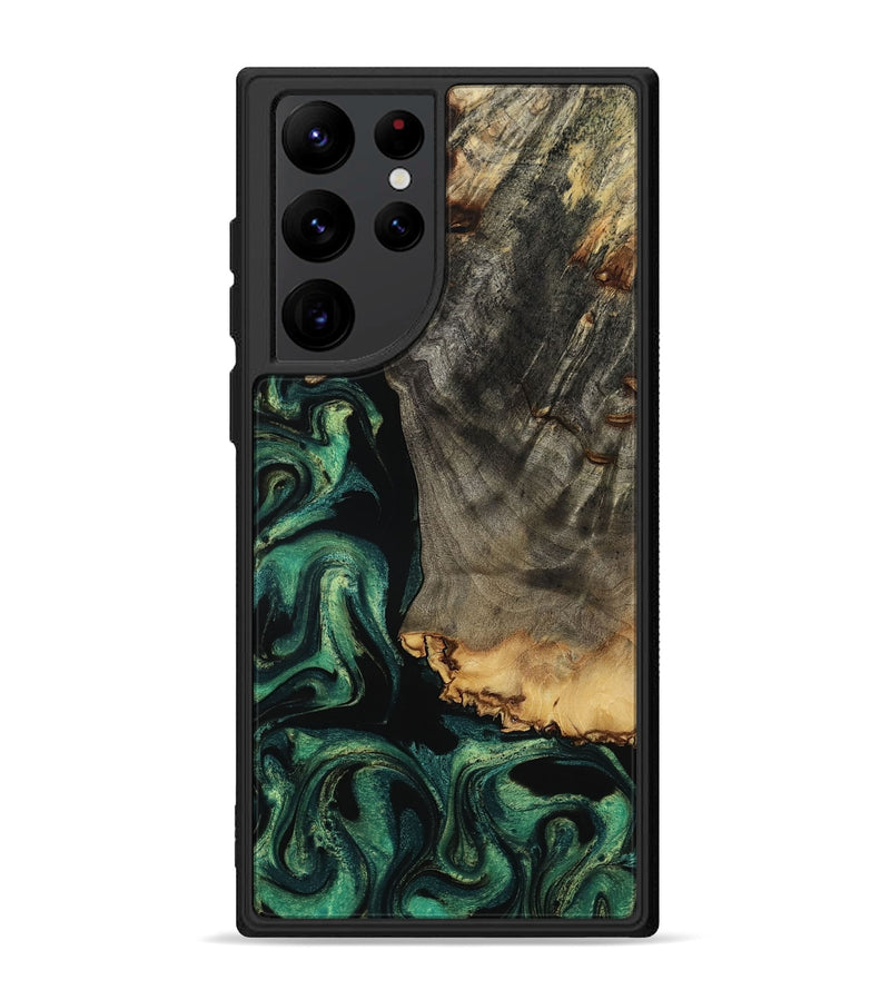Galaxy S22 Ultra Wood Phone Case - Dara (Green, 801357)