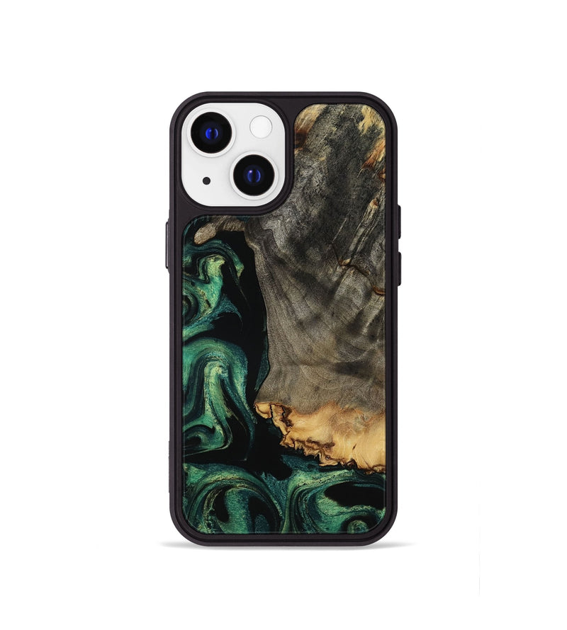 iPhone 13 mini Wood Phone Case - Dara (Green, 801357)