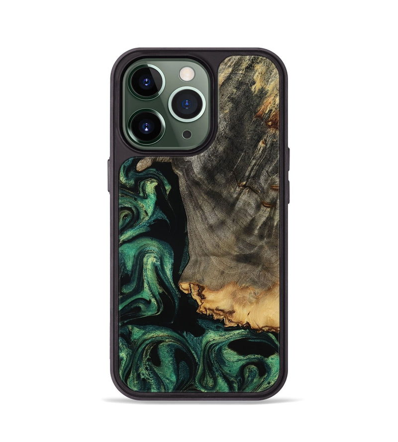 iPhone 13 Pro Wood Phone Case - Dara (Green, 801357)