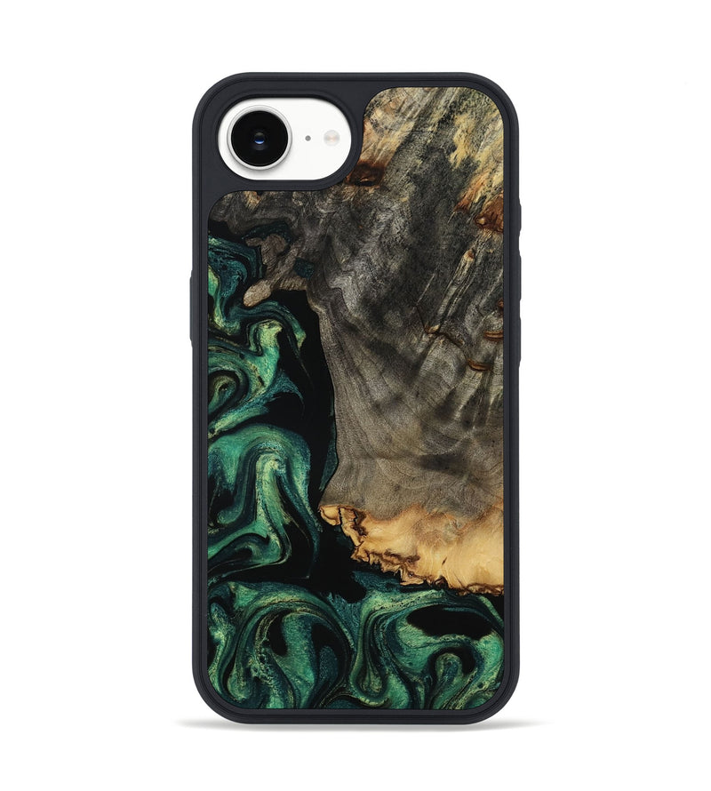 iPhone 16e Wood Phone Case - Dara (Green, 801357)