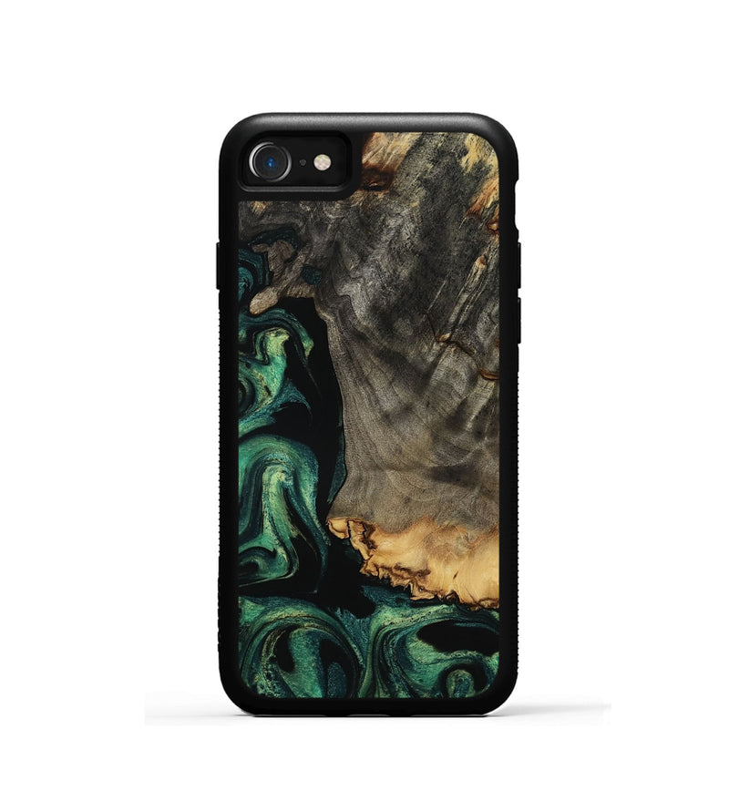 iPhone SE Wood Phone Case - Dara (Green, 801357)