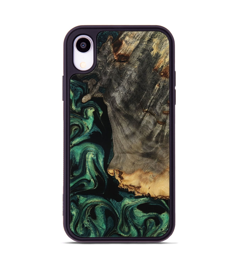 iPhone Xr Wood Phone Case - Dara (Green, 801357)