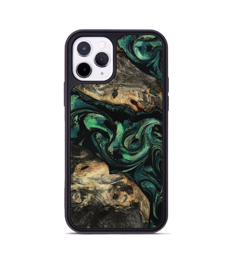 iPhone 11 Pro Wood Phone Case - Beatriz (Green, 801358)