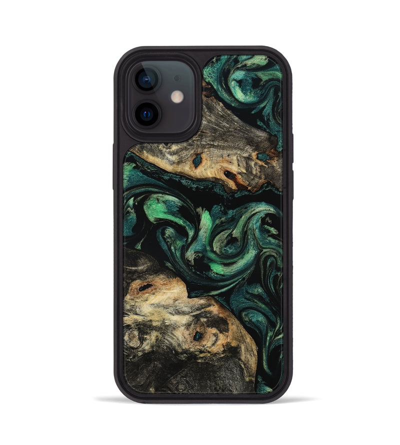 iPhone 12 Wood Phone Case - Beatriz (Green, 801358)
